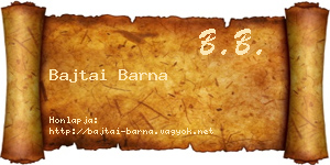 Bajtai Barna névjegykártya