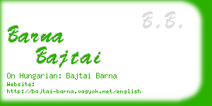 barna bajtai business card